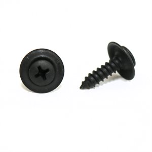 Phillips Oval Head Sems Tapping Screws w/ Countersunk Washer #10 x 3/4" w/ #8 Head Black