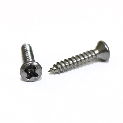 Phillips Oval Head Tapping Screws #6 x 3/4" Chrome