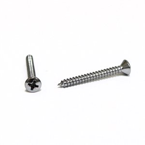 Phillips Oval Head Tapping Screws #6 x 1 1/4" Chrome