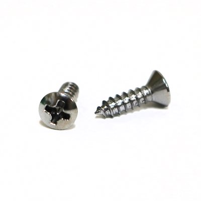 Phillips Oval Head Tapping Screws #6 x 1/2" Chrome