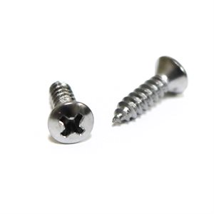Phillips Oval Head Tapping Screws #8 x 5/8" Chrome