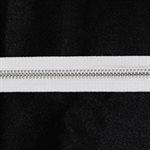 Aluminum Zipper #5 Chain White