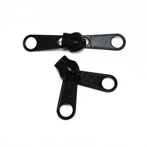 Coil Zipper #10 Double Pull Slides Black