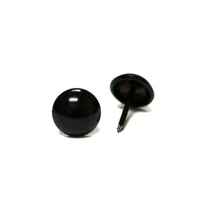 Glossy Black Lacquered Decorative Nails 7/16" Head 1/2" Shank