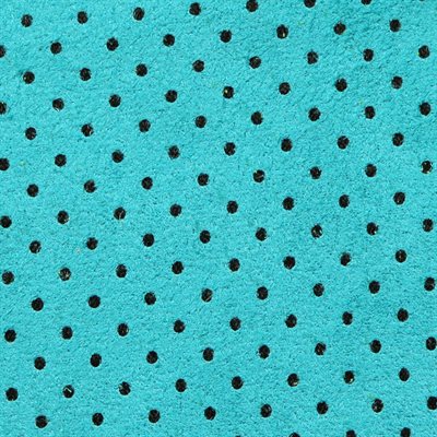 Sample of Synergy II Lazor Perforated Suede Turquoise