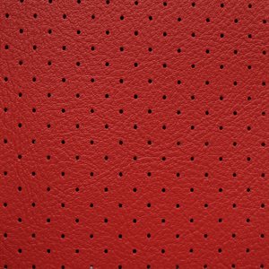 Sample of Hampton Perforated Automotive Vinyl Torch Red