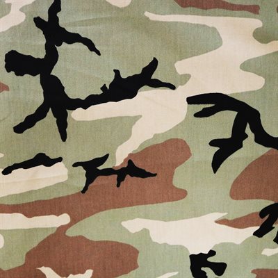 Sample of Retro Camouflage Cloth Woodland Tan